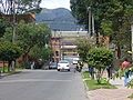 An overview of the 57th street with "Campín" stadium in the distance