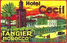 Hotel Cecil Luggage Label, Circa, 1920