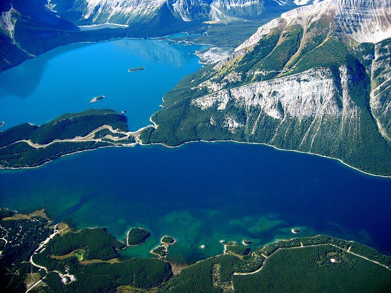 File:Kananaskis Lakes aerial1.jpg