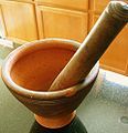 A Lao‑style mortar and pestle