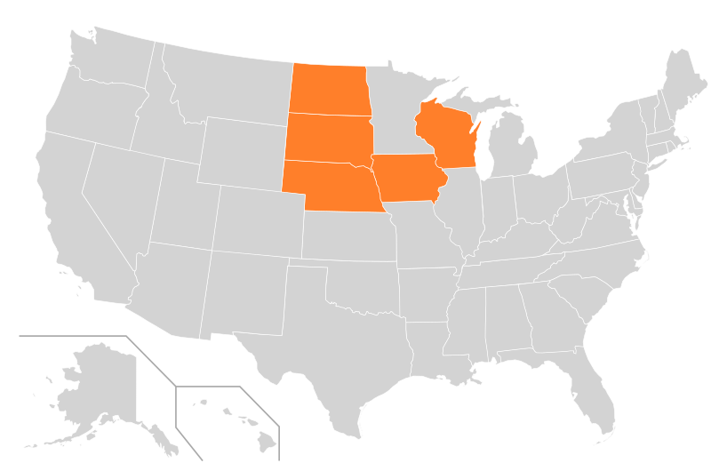 File:NSAA Conference map.svg