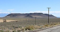 A view of Sierro el Ojito from the southwest at ground level