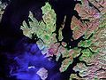 Image 2Satellite image of Skye, showing the surrounding islands including Rona, Raasay and Scalpay to the north east and Soay, Canna and Rùm to the south Credit: NASA