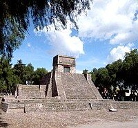 The Aztec Pyramid at St. Cecilia Acatitlan, Mexico State.