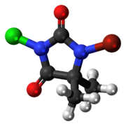 Ball-and-stick model of BCDMH