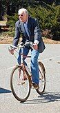 Jimmy Carter cycling in Plains (2008)