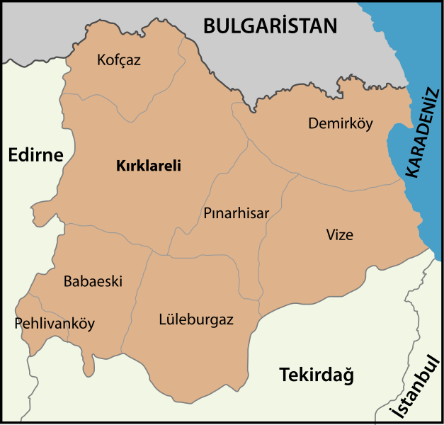 File:Kırklareli location districts.svg