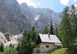 Koča na Gozdu (1,226 m a.s.l.) 4th stage finish – shortened below Vršič