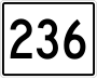 State Route 236 marker