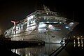 MS Paradise. Night at the Ensenada, Mexico port