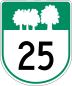 Route 25 marker