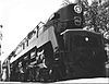 PRR 5549, the last of the T1 class locomotives built for Pennsylvania Railroad, on display in 1949