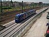 A tram between Bondy and Remise à Jorelle during the pre-inaugural trials in 2006