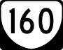 State Route 160 marker