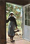 Anna Bilińska, Breton Woman Standing on a Doorstep (1889)