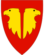 Coat of arms of the old Aure Municipality (1991-2005)