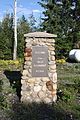 Canoe River cairn, erected to the memory of the 17 soldiers who died in the Canoe River train crash,