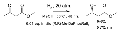 Hydrogenation ketoester DuPhos Genet 1994