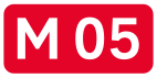 Highway M05 shield}}