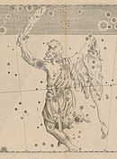 An engraving of Orion