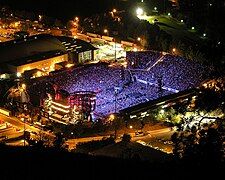 Aerial audience view of the A Bigger Bang Tour in the United States