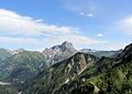 View from the ascent from the Hochtann Mountain Pass to the south