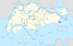 Location of Changi Bay in Singapore