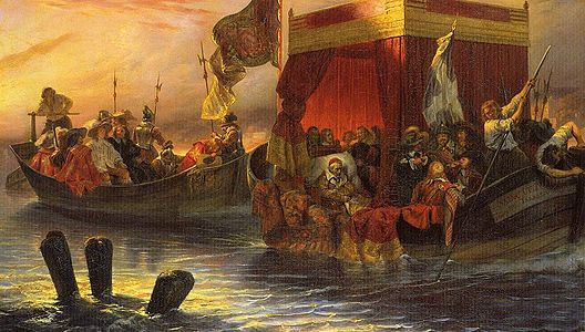 The Barge of Cardinal Richelieu on the Rome by Paul Delaroche