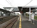 A view from platform 2. Note the direct entrance to platform 1 which is located near the base of the steps.