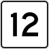 Route 12 marker