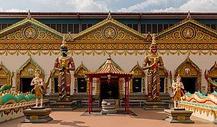 Statue of Devas and Yakshas guarding the temple.