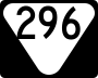 State Route 296 marker