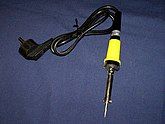 Soldering iron, used to melt solder in electronic work