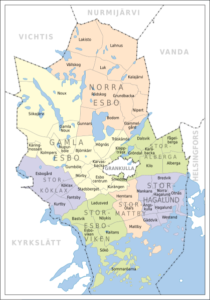 File:Subdivisions of Espoo-sv.svg