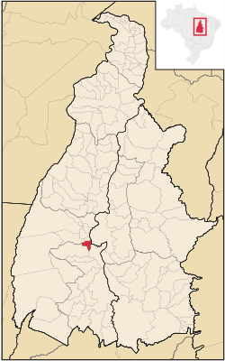 Location of Fátima in the state of Tocantins