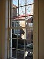 Interior view of plantation office through window