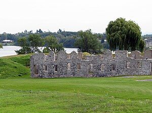 Ruins of the barracks at Fort Crown Point