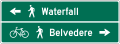 D11-10b Shared-use path destination (2-lines)