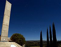 Orion (constellation) rises over Arcosanti