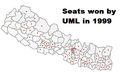 Seats won by CPN(UML)