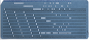 A Hollerith card (IBM card, punch card) used for early human-machine communication