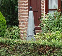 Northernmost border stone of Belgium