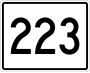 State Route 223 marker