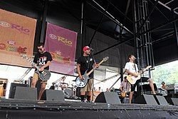 Man Overboard performing on Warped Tour in 2012.