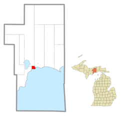 Location within Schoolcraft County