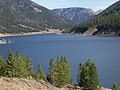 Earthquake Lake with Boat Mountain in the distance