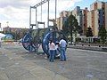 Visitors in the Maloka plaza