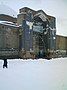 The Blue Mosque entrance, in a snowy day.