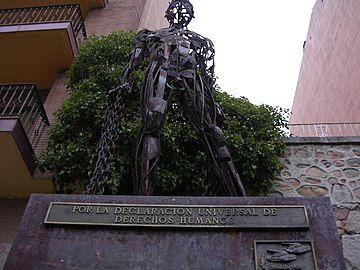 Statue located in Ávila, Spain recalling the events of Tiananmen Square