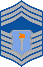 Rank insignia of a US Air Force Junior ROTC Cadet Chief Master Sergeant